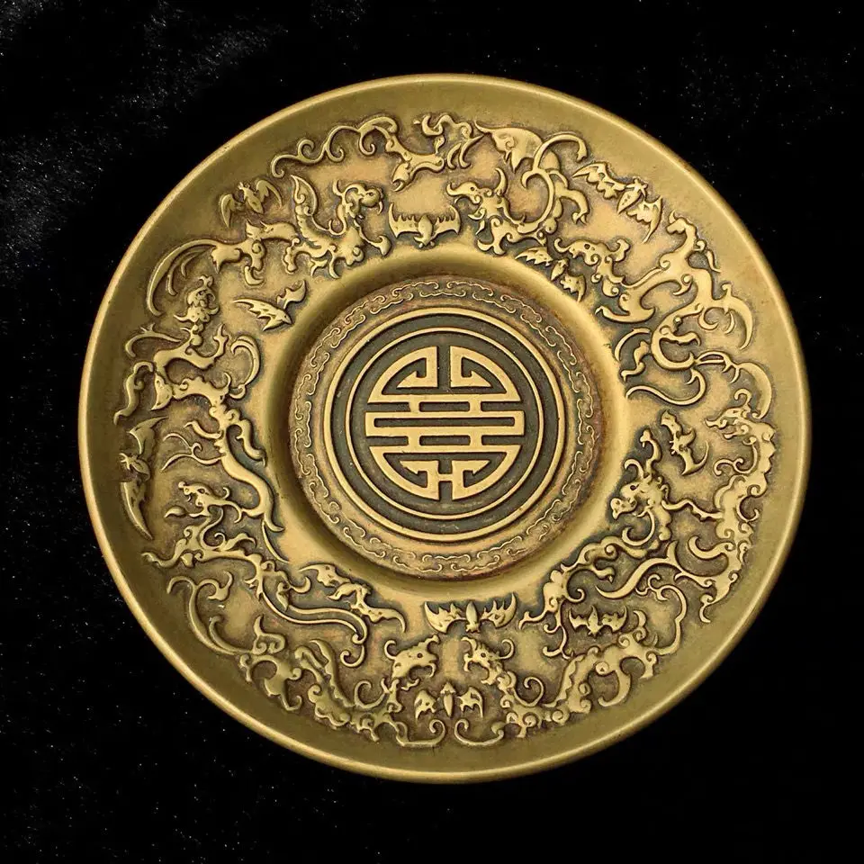 Jiufeng birthday ornament household pure copper round plate thickened retro brass tea saucer tea saucer coaster
Jiufeng birthday ornament household pure copper round plate thickened retro brass tea saucer tea saucer coaster