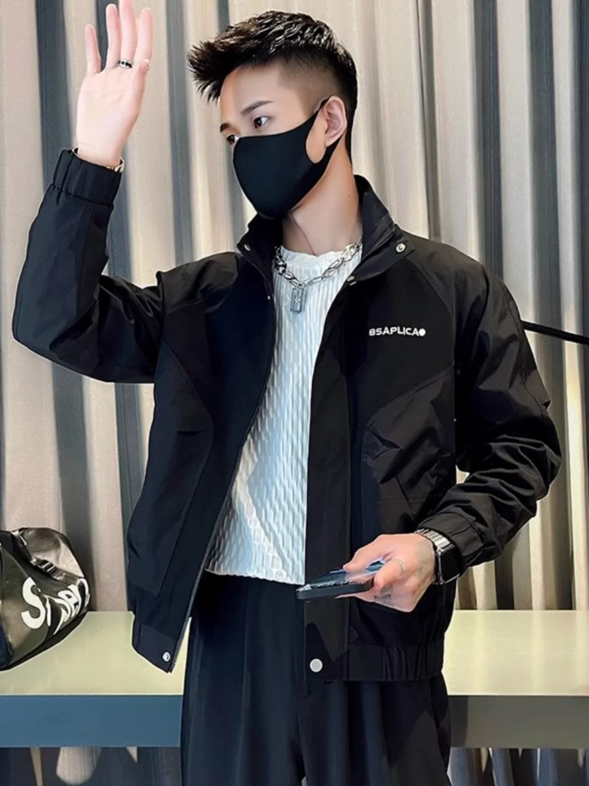 Stylish Men's Workwear Jacket Autumn Winter Embroidery Stand Collar Slim Fit Anti-Wrinkle Composite Fabric Long Sleeve Zipper
Stylish Men's Workwear Jacket Autumn Winter Embroidery Stand Collar Slim Fit Anti-Wrinkle Composite Fabric Long Sleeve Zipper