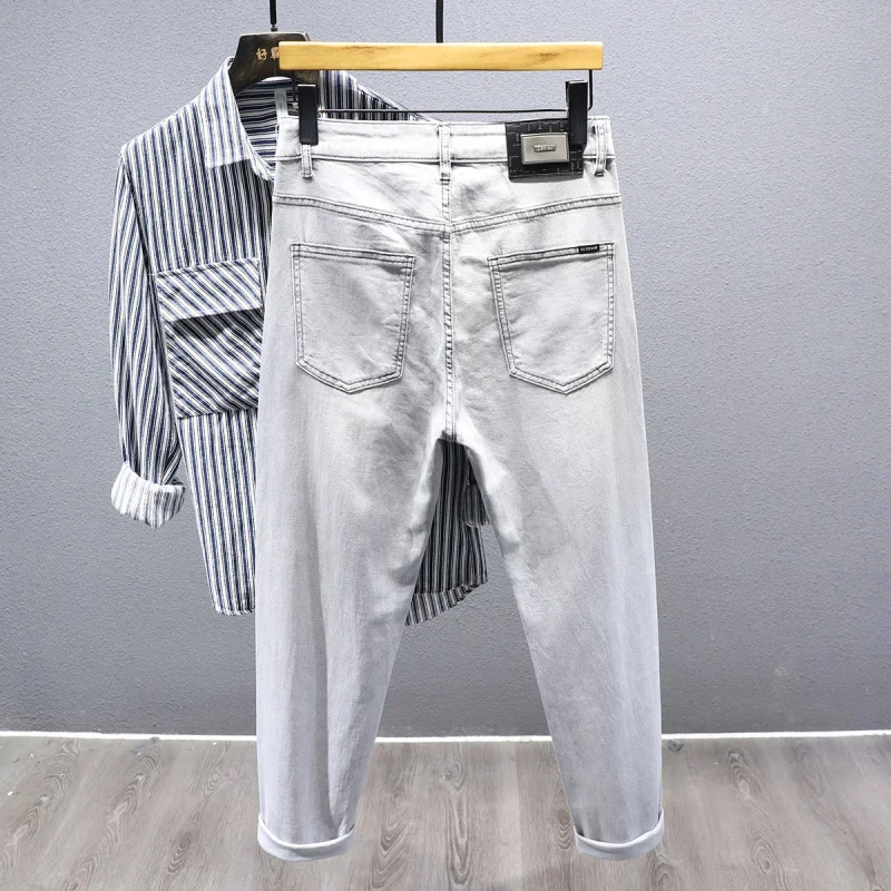 Spring Men's Jeans Washed Casual Gray Slim Fit Simple Fashion Versatile Men's Stretch Skinny Pants
Spring Men's Jeans Washed Casual Gray Slim Fit Simple Fashion Versatile Men's Stretch Skinny Pants