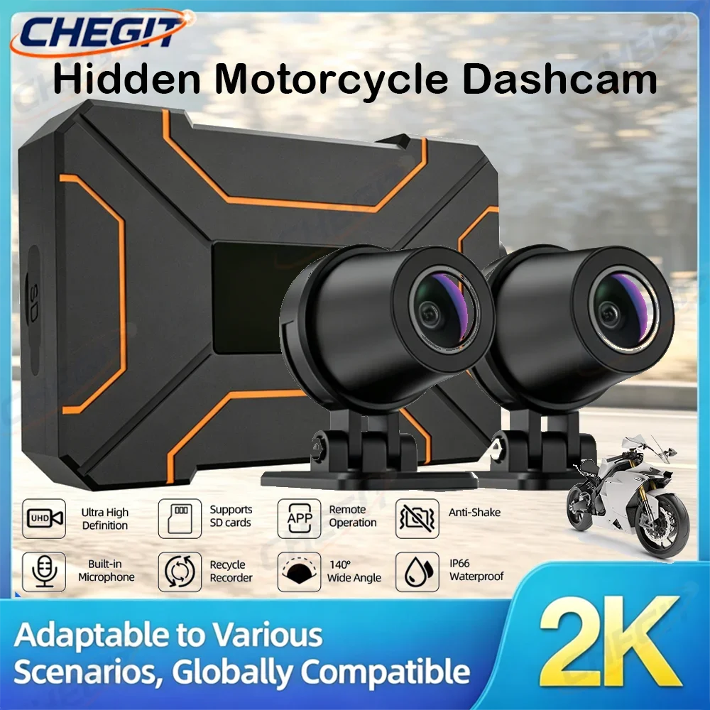 Dual 2K/1080P HD Motorcycle Dash Cam IP66 Waterproof Motorbike Driving Recorder Connection TF Card Support Portable Video
Dual 2K/1080P HD Motorcycle Dash Cam IP66 Waterproof Motorbike Driving Recorder Connection TF Card Support Portable Video