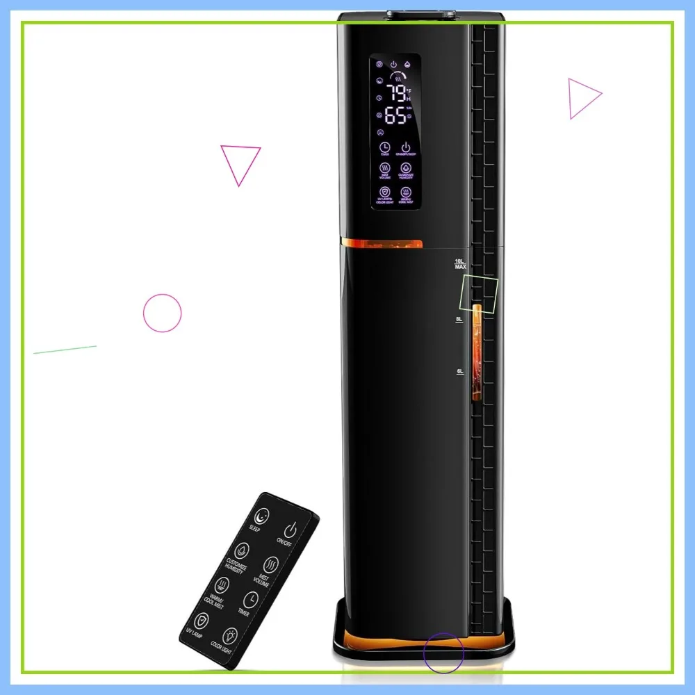2.64Gal Humidifier for Large Room, Warm & Cool Mist up to 500ft², Top Fill, Ambient Light, 3 Modes, 24H Timer, Quiet
2.64Gal Humidifier for Large Room, Warm & Cool Mist up to 500ft², Top Fill, Ambient Light, 3 Modes, 24H Timer, Quiet