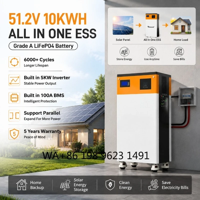5KW 51.2V 200A Rack-Mounted All-in-One Hybrid Solar Inverter MPPT Controller Home Energy Storage
5KW 51.2V 200A Rack-Mounted All-in-One Hybrid Solar Inverter MPPT Controller Home Energy Storage