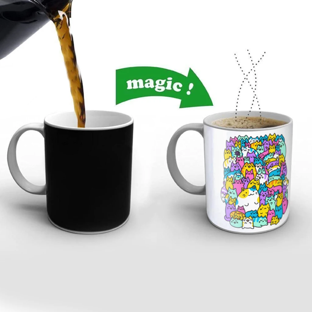 Doodletown Kitties Neon Creativity Change Color Chang mug Ceramic mug Hot Coffee Cup Breakfast Cup Mug Friend Gift
Doodletown Kitties Neon Creativity Change Color Chang mug Ceramic mug Hot Coffee Cup Breakfast Cup Mug Friend Gift
