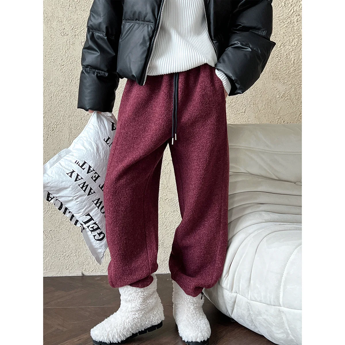 Japan 2025 Autumn and Winter New Wool Woolen Casual Pants, Bathroom Pants, Women's Autumn and Winter Thick Lamb Wool Ankle Pants
Japan 2025 Autumn and Winter New Wool Woolen Casual Pants, Bathroom Pants, Women's Autumn and Winter Thick Lamb Wool Ankle Pants