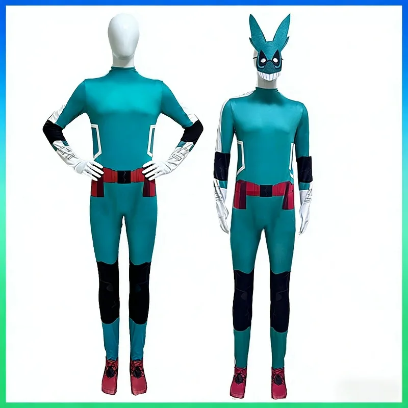 Anime My Hero Academia Midoriya Izuku Cosplay Costume Full Body Jumpsuit with Mask Battle Suit Halloween Carnival Unisex Set
Anime My Hero Academia Midoriya Izuku Cosplay Costume Full Body Jumpsuit with Mask Battle Suit Halloween Carnival Unisex Set