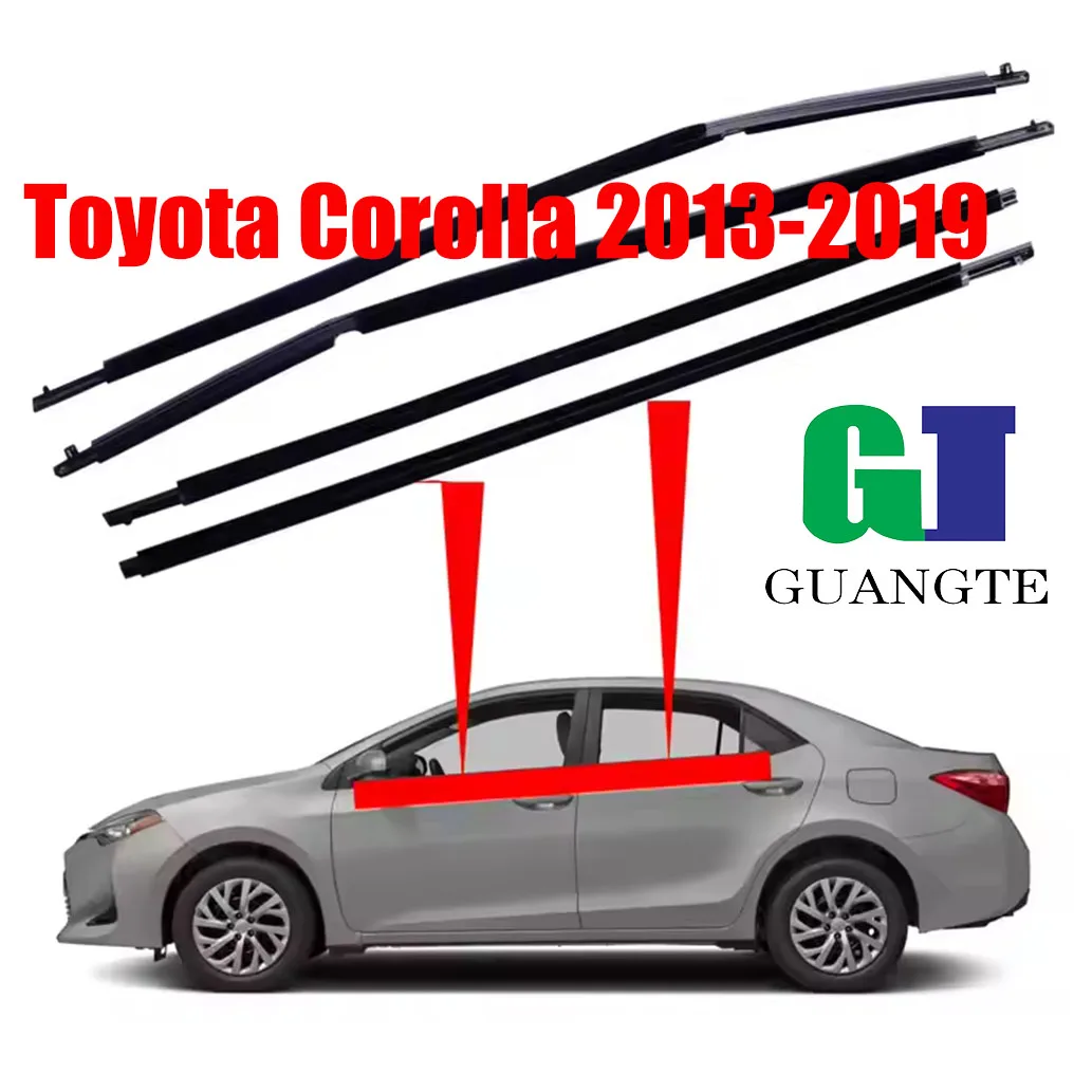 4PCS Black Car rubber Weatherstrip Glass Window Molding Trim Seal Belt Compatible with Toyota Corolla 2013-2019 OEM 7574012480
4PCS Black Car rubber Weatherstrip Glass Window Molding Trim Seal Belt Compatible with Toyota Corolla 2013-2019 OEM 7574012480