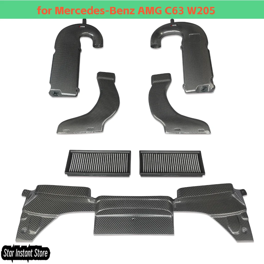 Carbon Fiber Racing Cold Air Intake System for Mercedes-Benz AMG C63 W205, Performance Air Filter Upgrade Kit
Carbon Fiber Racing Cold Air Intake System for Mercedes-Benz AMG C63 W205, Performance Air Filter Upgrade Kit