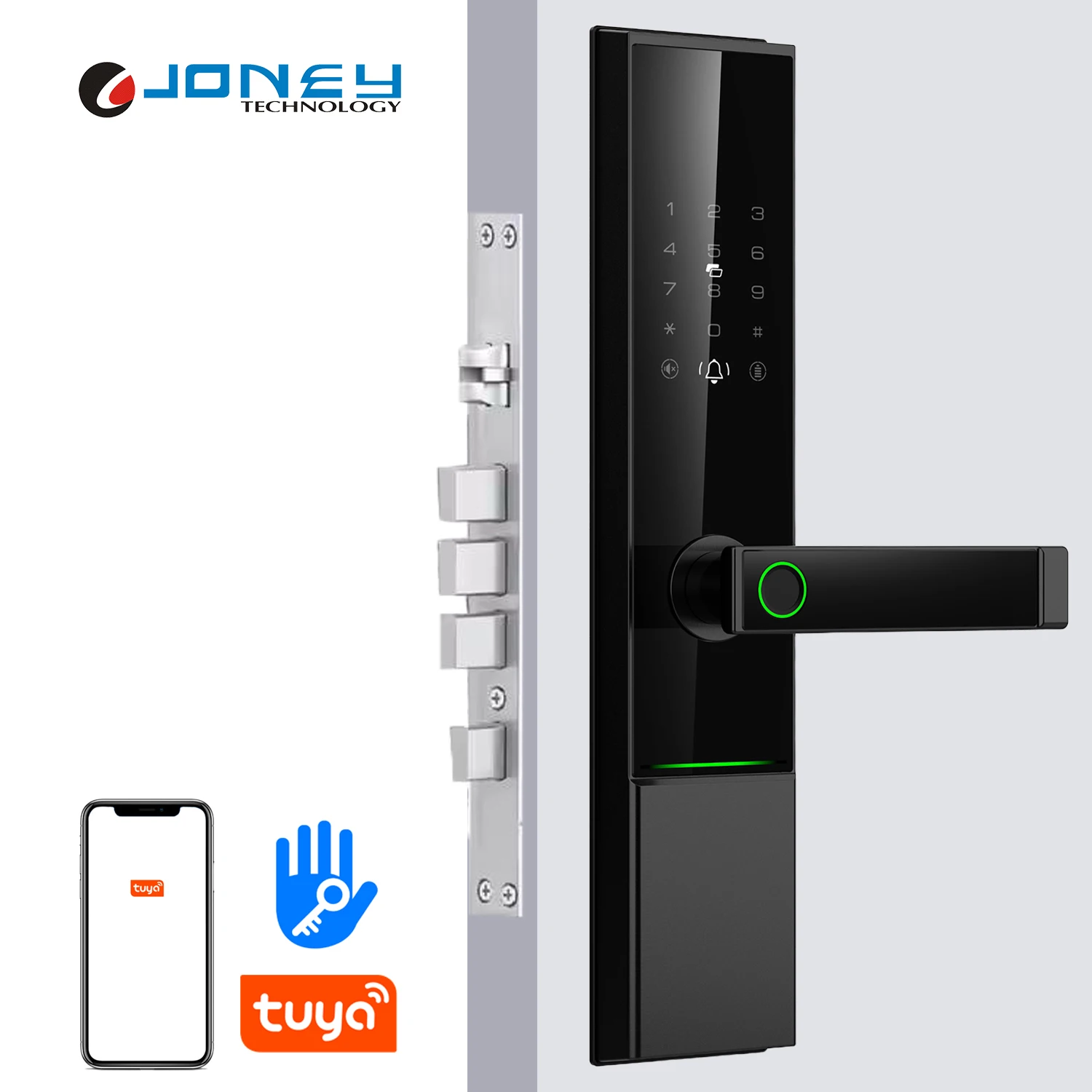 July003 Outdoor IP65 Waterproof Smart Door Lock Fingerprint Lock RFID Card Passcode Key Unlock Bluetooth TTlock Smart Lock
July003 Outdoor IP65 Waterproof Smart Door Lock Fingerprint Lock RFID Card Passcode Key Unlock Bluetooth TTlock Smart Lock