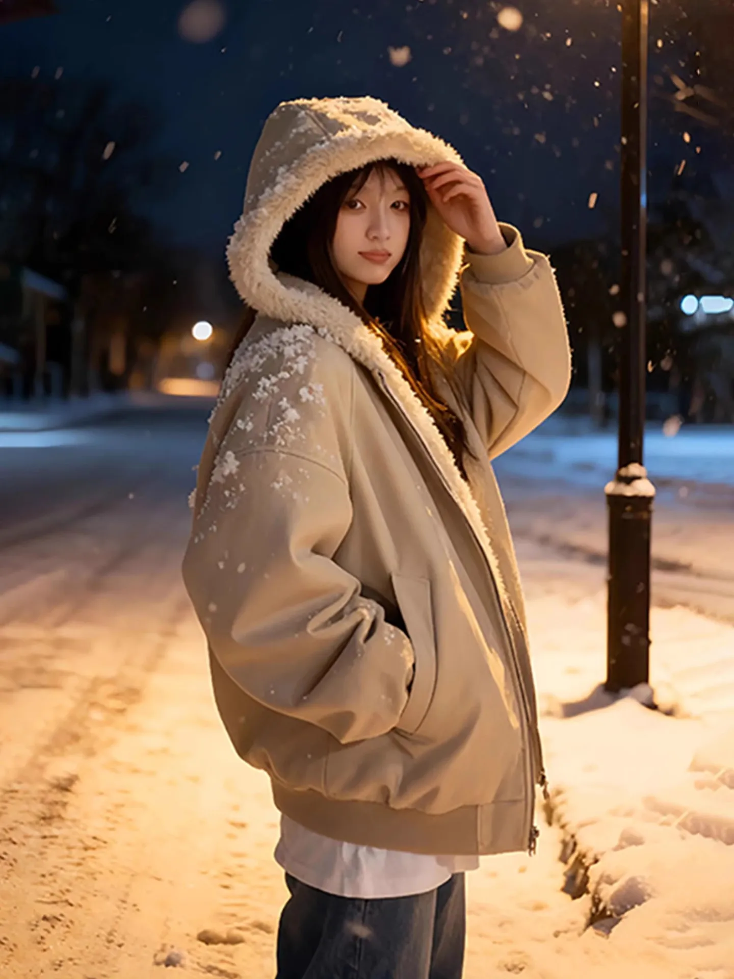 Cleanfit eepskin Fce Lined Thiened Winter Jaet Men's Women's Cotton Coat Casual Sle Zipper Closure Hooded Outerwear
Cleanfit eepskin Fce Lined Thiened Winter Jaet Men's Women's Cotton Coat Casual Sle Zipper Closure Hooded Outerwear