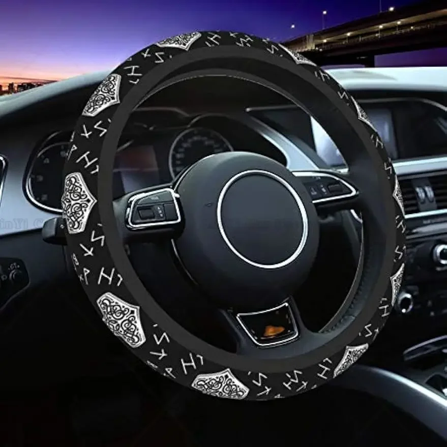 Vikings Mysterious Rune Steering Wheel Cover Auto Steering Wheel Cover Protector Anti-Slip Durable Universal 15 In Fit Most Car
Vikings Mysterious Rune Steering Wheel Cover Auto Steering Wheel Cover Protector Anti-Slip Durable Universal 15 In Fit Most Car
