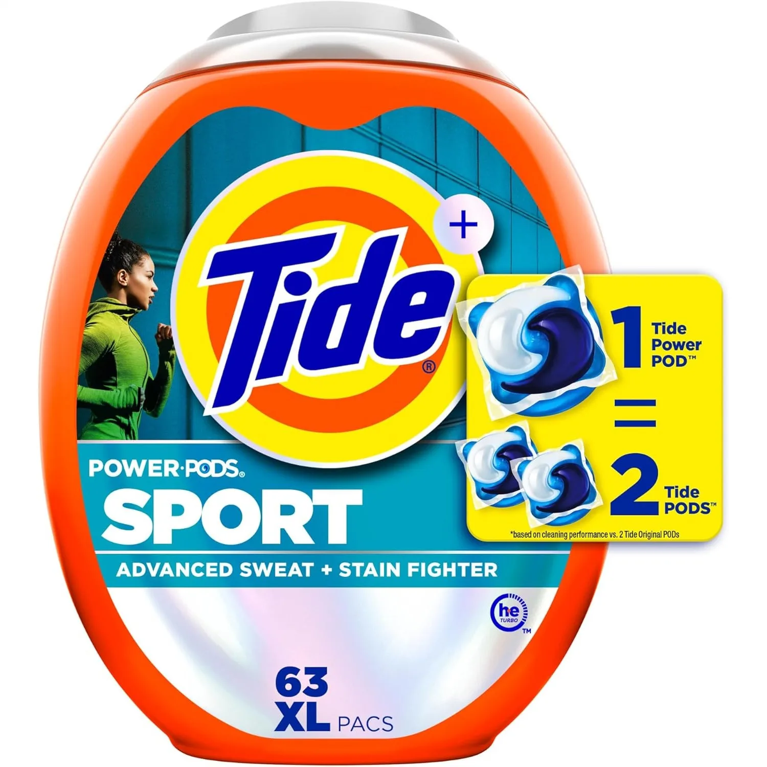Laundry Detergent Pacs, 63 Count, Advanced Sweat & Stain Fighter
Laundry Detergent Pacs, 63 Count, Advanced Sweat & Stain Fighter