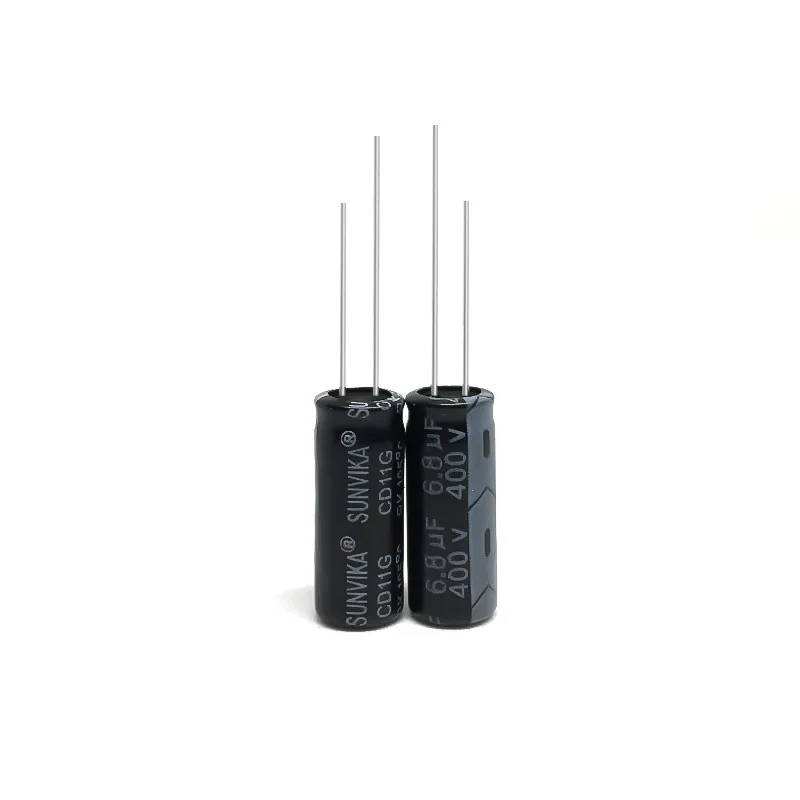 100pcs 400V 6.8uF Electrolytic Capacitor High Quality 6x16mm for Power Supply Electronics
100pcs 400V 6.8uF Electrolytic Capacitor High Quality 6x16mm for Power Supply Electronics