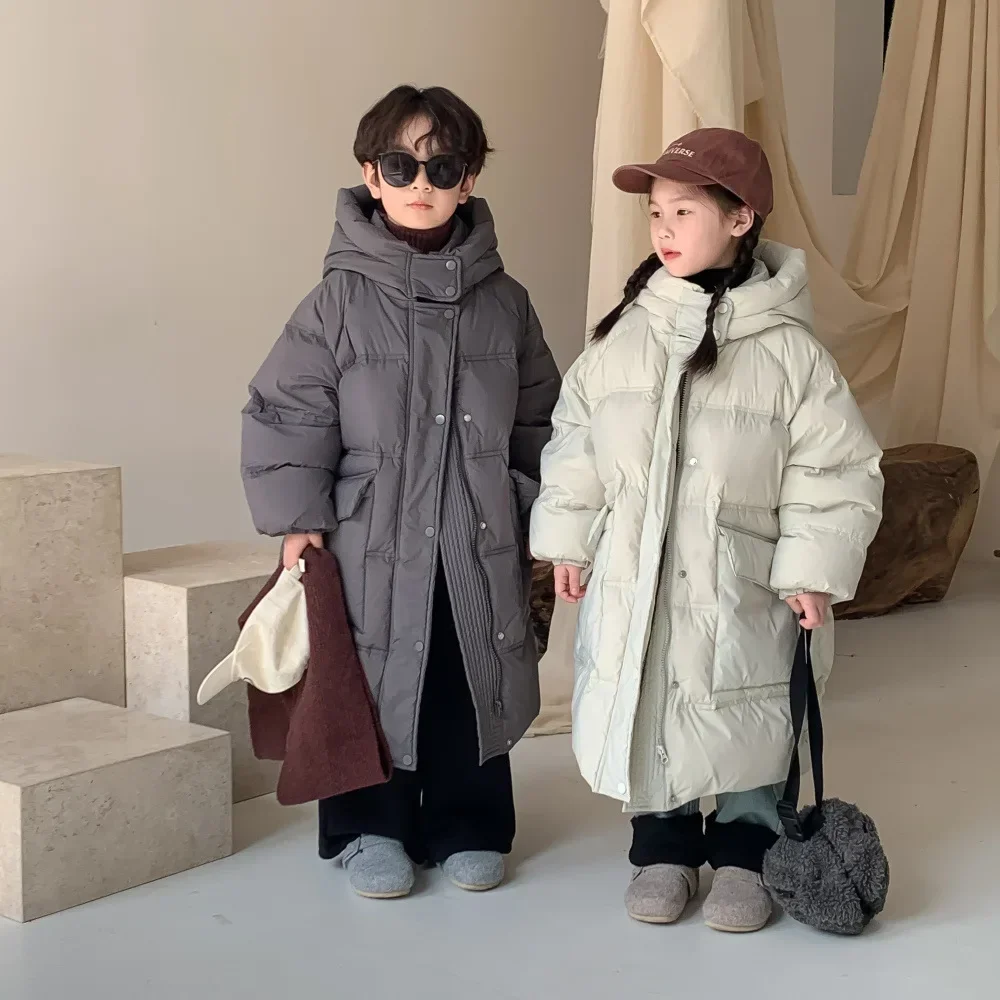 2024 Winter Children's Korean Edition Solid Color Medium Long Hooded Down Jacket
2024 Winter Children's Korean Edition Solid Color Medium Long Hooded Down Jacket