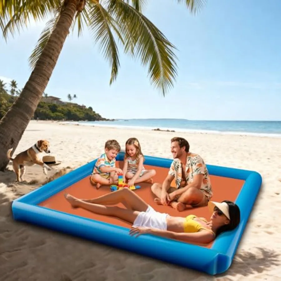 2-in-1 Sand Free Beach Blanket and Tent - 79"x83" Waterproof Picnic Blanket with Inflatable Pillows No Pump Quick Inflation Fit
2-in-1 Sand Free Beach Blanket and Tent - 79"x83" Waterproof Picnic Blanket with Inflatable Pillows No Pump Quick Inflation Fit