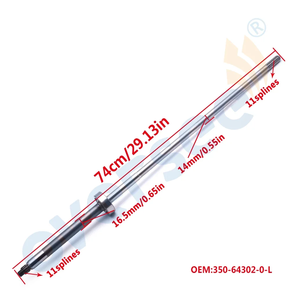 Long Driver Shaft 350-64302-0 For Tohatsu Outboard Engine 9.9HP 15HP 18 HP NS15B2 NS9.9D 2 Stroke 350-64302
Long Driver Shaft 350-64302-0 For Tohatsu Outboard Engine 9.9HP 15HP 18 HP NS15B2 NS9.9D 2 Stroke 350-64302