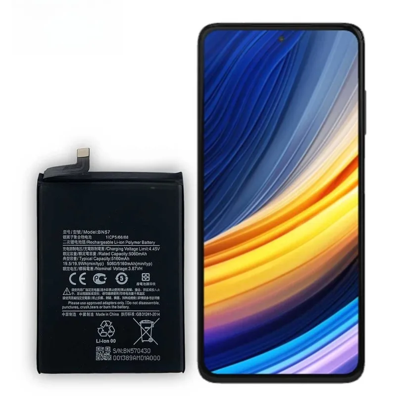In Stock Suitable For Xiaomi POCO X3 NFC/X3 PRO mobile phone battery BN57, brand new with large capacity of 5160mAh
In Stock Suitable For Xiaomi POCO X3 NFC/X3 PRO mobile phone battery BN57, brand new with large capacity of 5160mAh