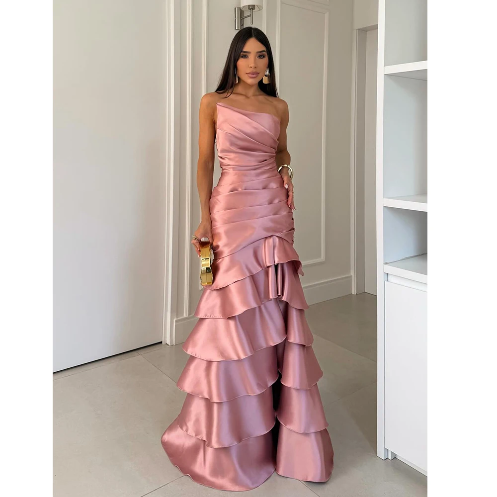 MVOZEIN Elegant Evening Dress for Women Satin A-Line Strapless Layers Wedding Guest Dresses Party Formal Gown
MVOZEIN Elegant Evening Dress for Women Satin A-Line Strapless Layers Wedding Guest Dresses Party Formal Gown