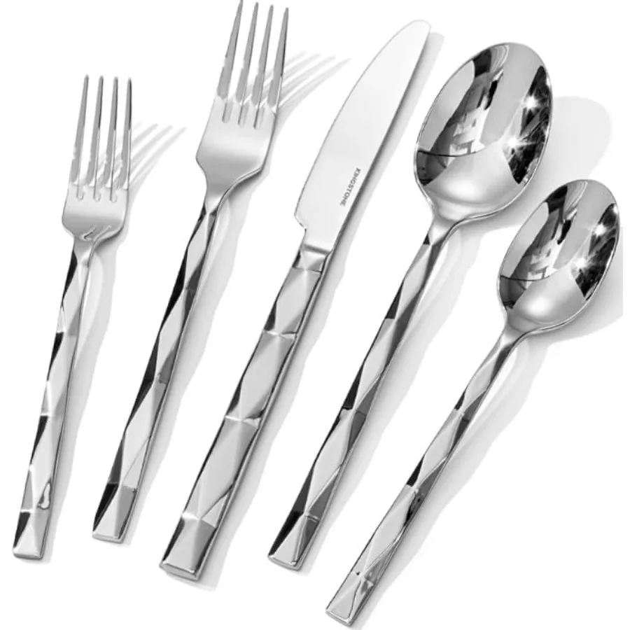 ware Set Luxury 20 Pcs Flatware Set for 4 18/10 Stainless Steel Cutlery Set with Diamond Cut Pattern for Kitchen Home Wedding P
ware Set Luxury 20 Pcs Flatware Set for 4 18/10 Stainless Steel Cutlery Set with Diamond Cut Pattern for Kitchen Home Wedding P
