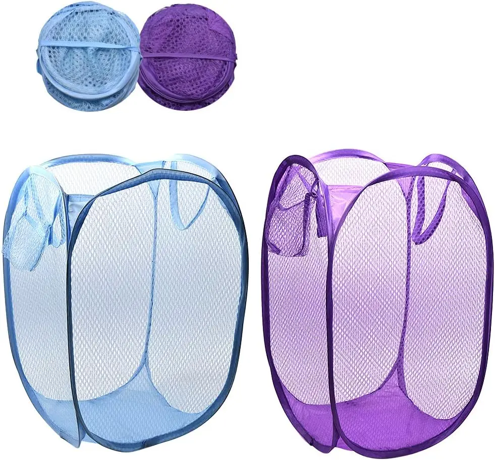 Foldable Pop-Up Mesh Laundry Hamper with Side Pocket Clothes Laundry Basket Storage Bag with Carry
Foldable Pop-Up Mesh Laundry Hamper with Side Pocket Clothes Laundry Basket Storage Bag with Carry
