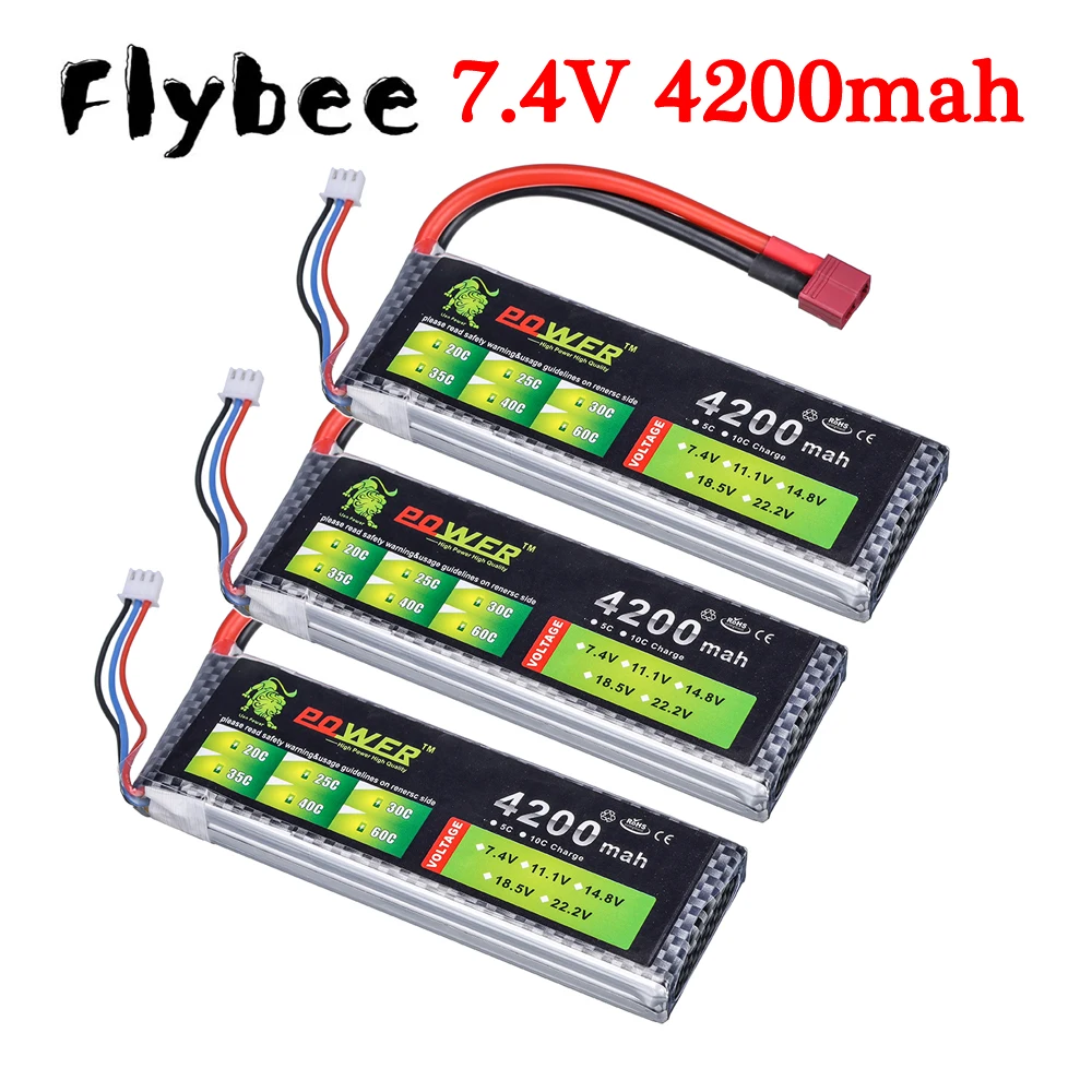 Factory Direct 7.4V 4200mAh 2S LiPo Battery for RC Airplane Helicopter Car Boat Model RC Parts Battery 7.4 V Battery T/XT60 Plug
Factory Direct 7.4V 4200mAh 2S LiPo Battery for RC Airplane Helicopter Car Boat Model RC Parts Battery 7.4 V Battery T/XT60 Plug
