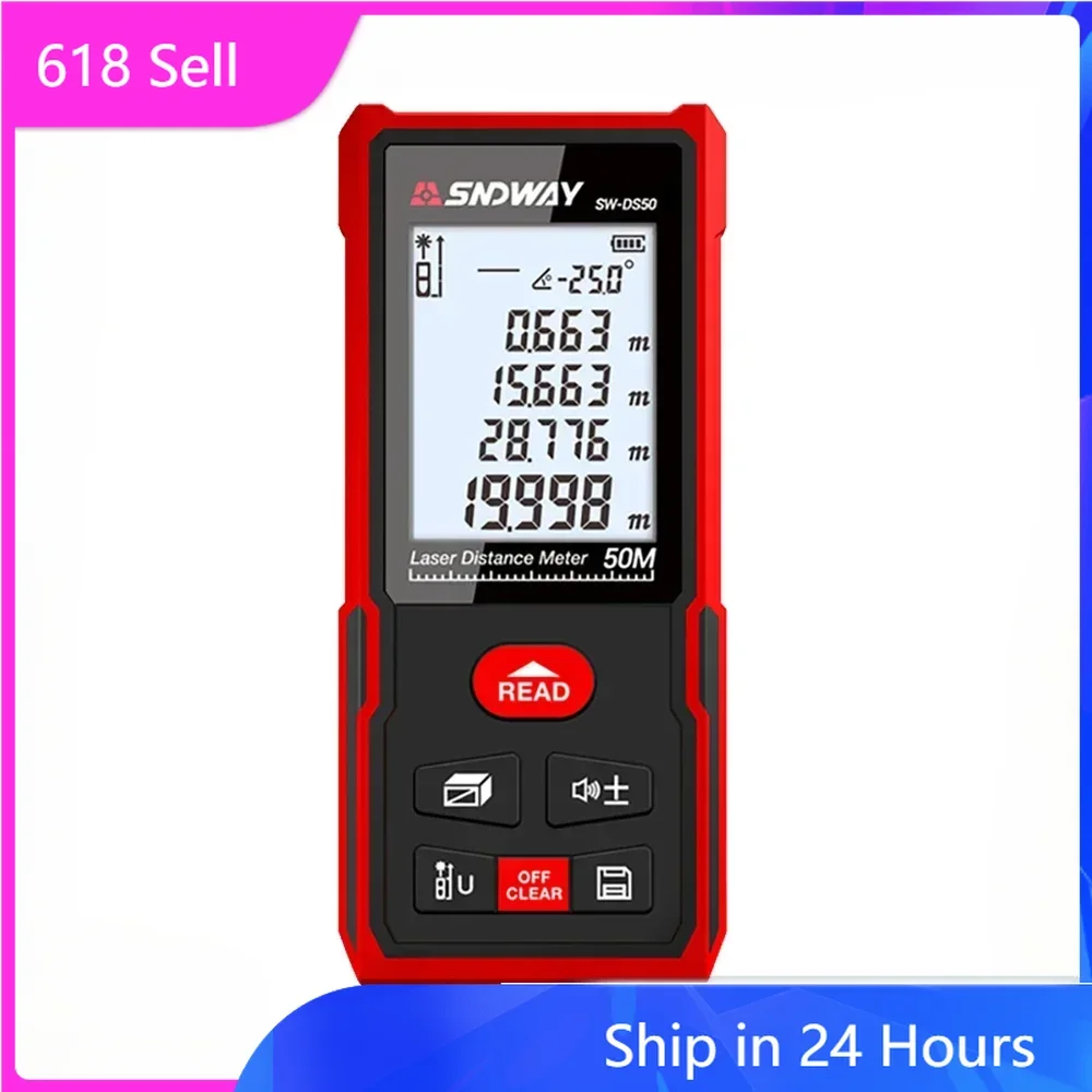 SNDWAY DS/MS Series Laser Distance Meter Rangefinder Laser Tape Digital Laser Tape Measure Professional M/In/Ft Range Finder
SNDWAY DS/MS Series Laser Distance Meter Rangefinder Laser Tape Digital Laser Tape Measure Professional M/In/Ft Range Finder