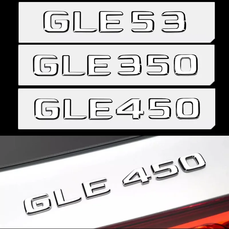 3D Car Tail Trunk Letter car sticker GLE53 GLE350 GLE400 GLE450 4MATIC Emblem Sticker For Mercedes Benz GLE Class W166 W167 
3D Car Tail Trunk Letter car sticker GLE53 GLE350 GLE400 GLE450 4MATIC Emblem Sticker For Mercedes Benz GLE Class W166 W167