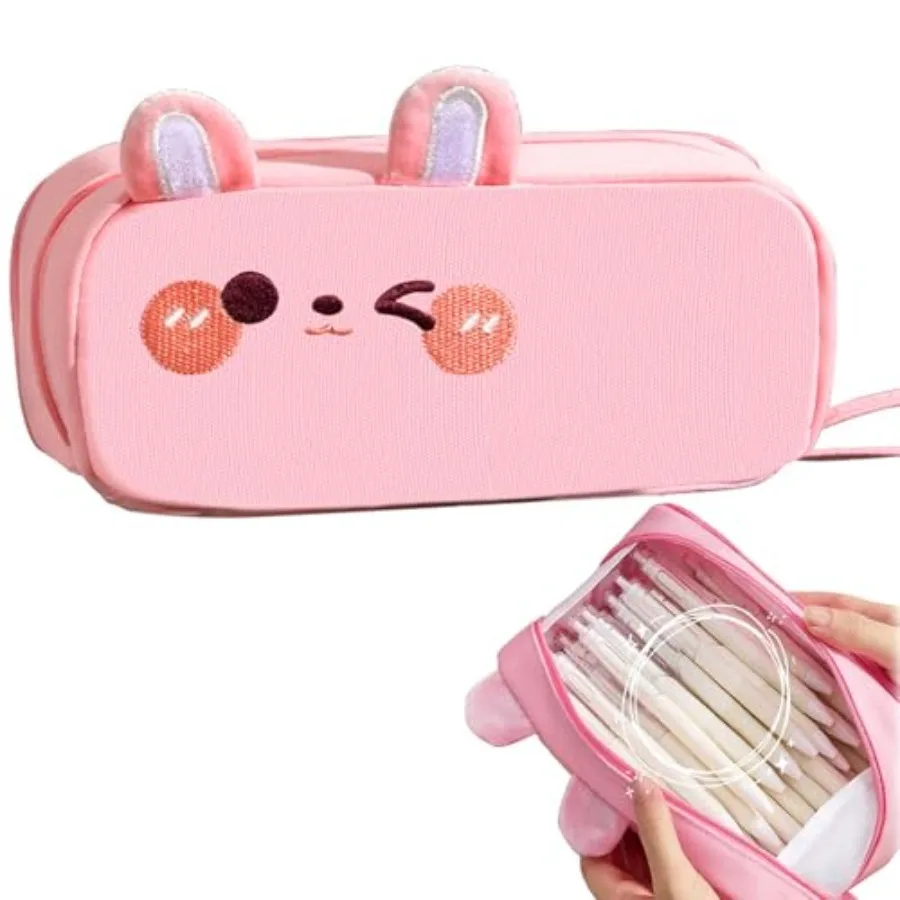 Pencil Case Pouch Large Capacity Pen Pouch with Embroidered Animal Design Portable Pencil Bag Simple Stationery School Supplies
Pencil Case Pouch Large Capacity Pen Pouch with Embroidered Animal Design Portable Pencil Bag Simple Stationery School Supplies