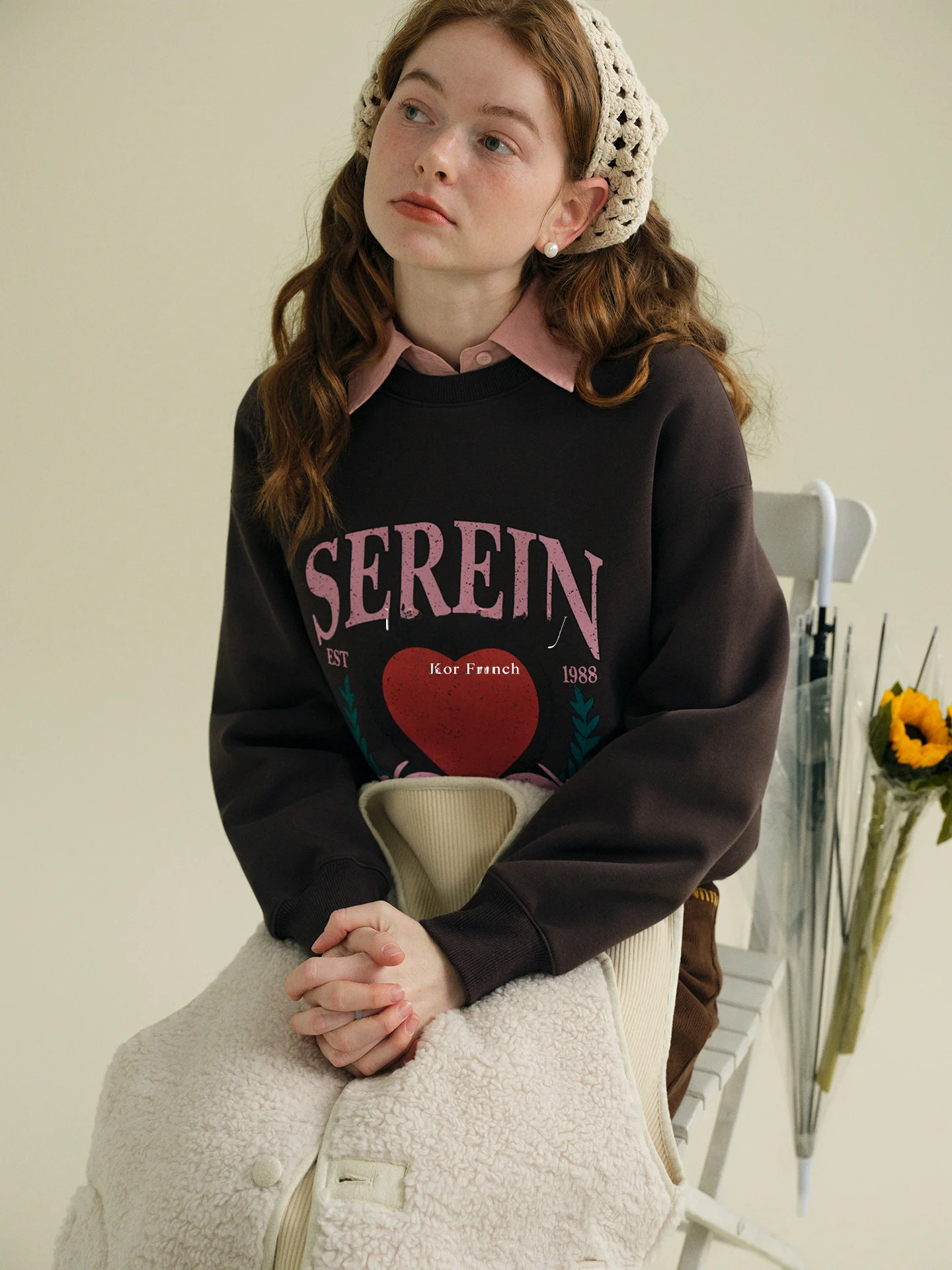 Rina Berry Retro Brown Red Heart Letter Print round Neck Casual Commute Grey Coffee Color Sweatshirt Women's Loose Fit Long S...
Rina Berry Retro Brown Red Heart Letter Print round Neck Casual Commute Grey Coffee Color Sweatshirt Women's Loose Fit Long S...