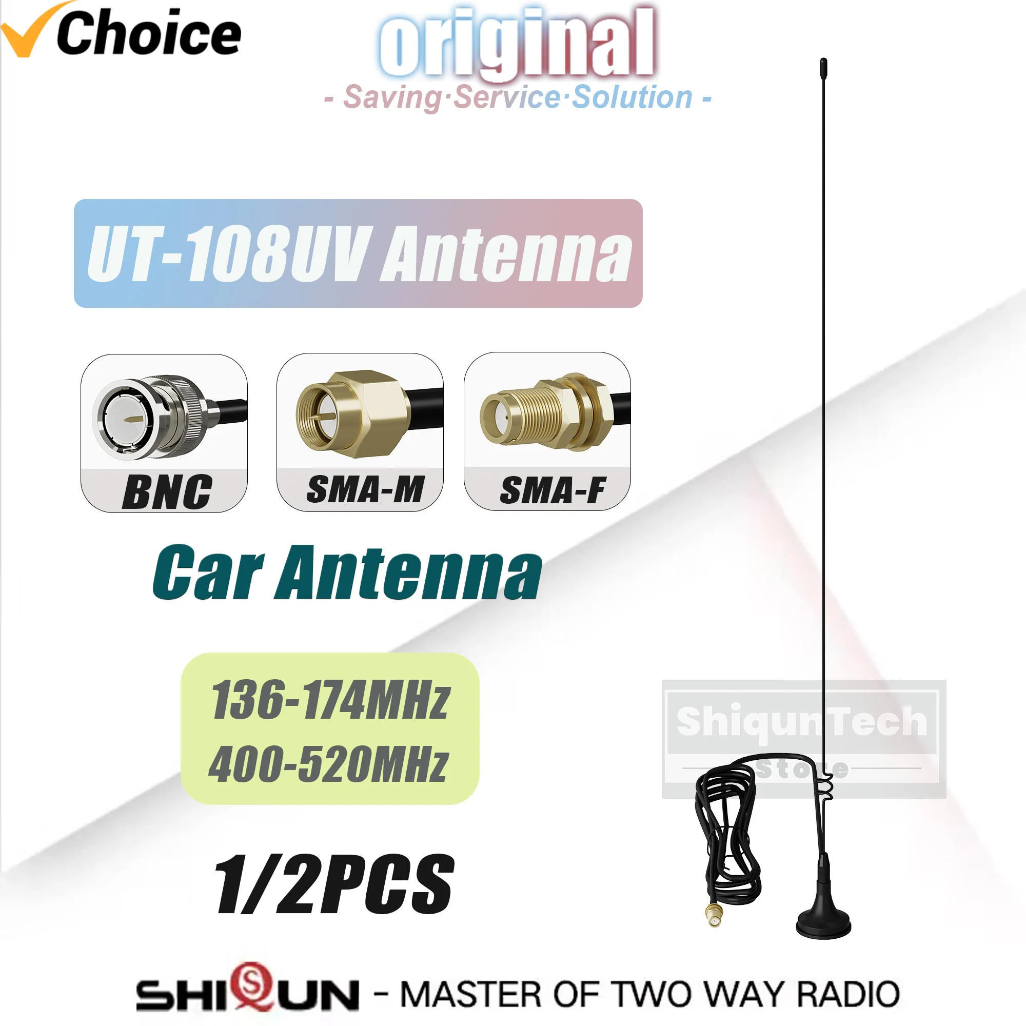 Автомобильная радиоантенна UT-108UV с высоким коэффициентом усиления, SMA-F, BNC, SMA-M, магнитная антенна UHF VHF 144/430 МГц, совместимая с радиостанциями Baofeng Quansheng
Автомобильная радиоантенна UT-108UV с высоким коэффициентом усиления, SMA-F, BNC, SMA-M, магнитная антенна UHF VHF 144/430 МГц, совместимая с радиостанциями Baofeng Quansheng