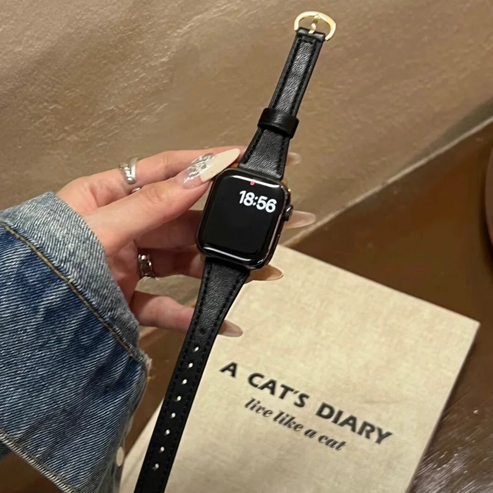 Elegant Slim Leather Loop For Apple Watch Band Correa For Women Sport Thin 38mm 40mm 41mm 42mm 44mm 45mm 49mm
Elegant Slim Leather Loop For Apple Watch Band Correa For Women Sport Thin 38mm 40mm 41mm 42mm 44mm 45mm 49mm