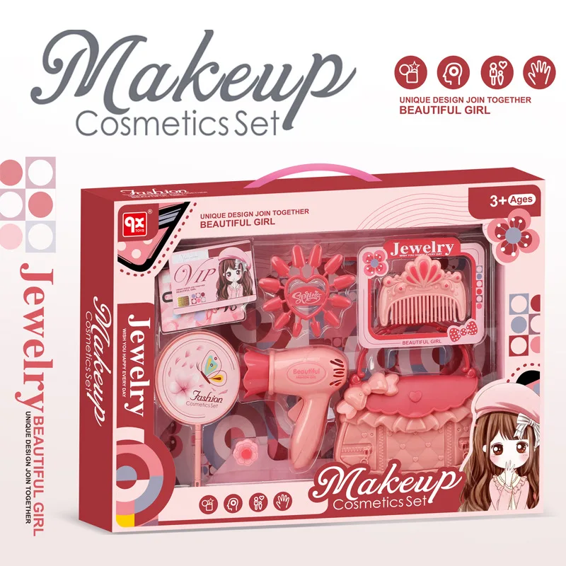 Girl Grooming Accessories Nail Suit Handbag Fun Toys Children's Gifts Make-up toy gift box, pink Girl's birthday holiday gift
Girl Grooming Accessories Nail Suit Handbag Fun Toys Children's Gifts Make-up toy gift box, pink Girl's birthday holiday gift