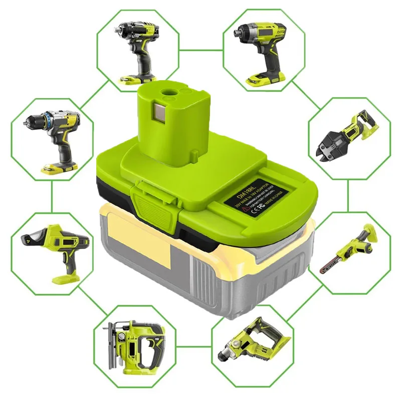 Battery Adapter DM18RL with Charging Function for Dewalt and Milwaukee 18V Batteries Converter for RYOBI One+ Power Tools
Battery Adapter DM18RL with Charging Function for Dewalt and Milwaukee 18V Batteries Converter for RYOBI One+ Power Tools