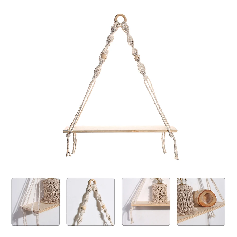 Macrame Woven Wall Shelf Handmade Nordic Style Hanging Decorative Storage Rack Living Room Tapestry Bohemian Cotton Cord Tassel
Macrame Woven Wall Shelf Handmade Nordic Style Hanging Decorative Storage Rack Living Room Tapestry Bohemian Cotton Cord Tassel
