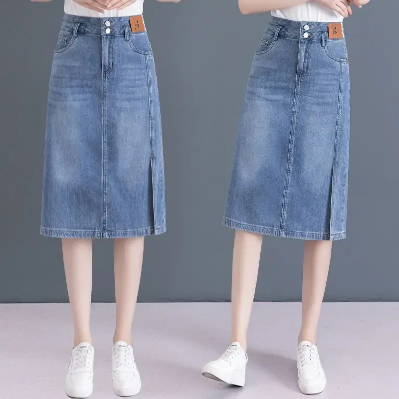 Female Jeans Skirts With Slit Wrap Tight Korean Fashion Stylish Harajuku Vintage Cheap Streetwear Premium Women's Denim Skirt
Female Jeans Skirts With Slit Wrap Tight Korean Fashion Stylish Harajuku Vintage Cheap Streetwear Premium Women's Denim Skirt