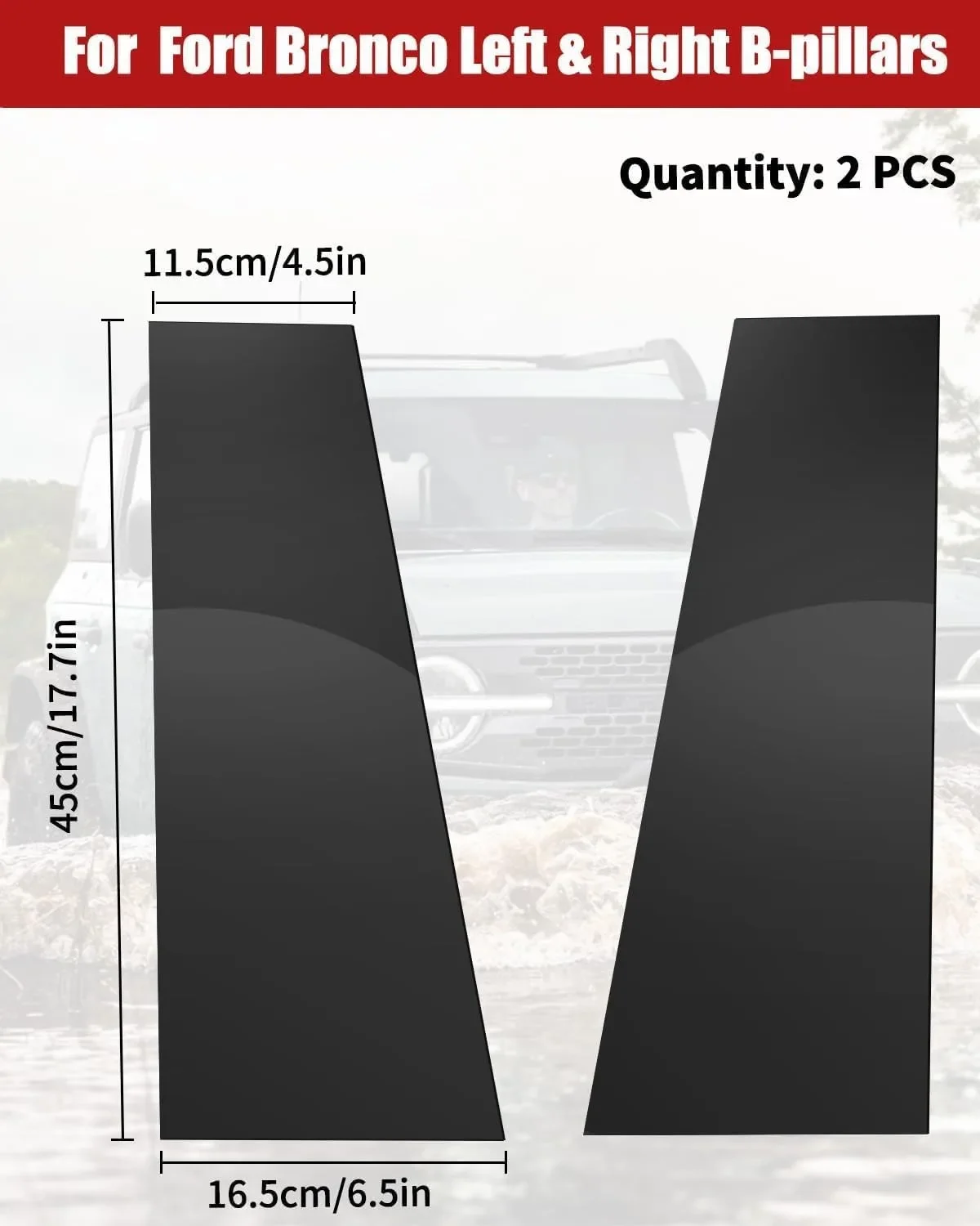 2Pcs Car B Pillar Trim Sticker Cover 4 Door For Ford Bronco 2021-2023 Center Window Exterior Pillar Post Panel car accessories
2Pcs Car B Pillar Trim Sticker Cover 4 Door For Ford Bronco 2021-2023 Center Window Exterior Pillar Post Panel car accessories