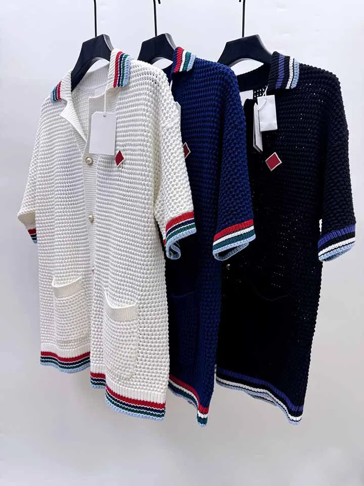 Best Version Casinoblank Women Men Patched Knitted Short Sleeve Sweater Cardigan Custom-made pearl buttons Men Casual Sets
Best Version Casinoblank Women Men Patched Knitted Short Sleeve Sweater Cardigan Custom-made pearl buttons Men Casual Sets