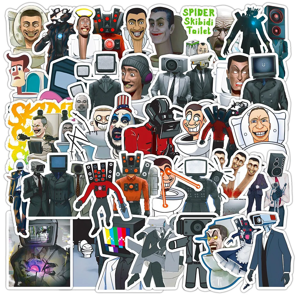 10/30/50Pcs Funny Game Toilet Skibidi Stickers Cool Cartoon Anime Decals Toy Decorative Laptop Skateboard Phone Sticker for Kids
10/30/50Pcs Funny Game Toilet Skibidi Stickers Cool Cartoon Anime Decals Toy Decorative Laptop Skateboard Phone Sticker for Kids