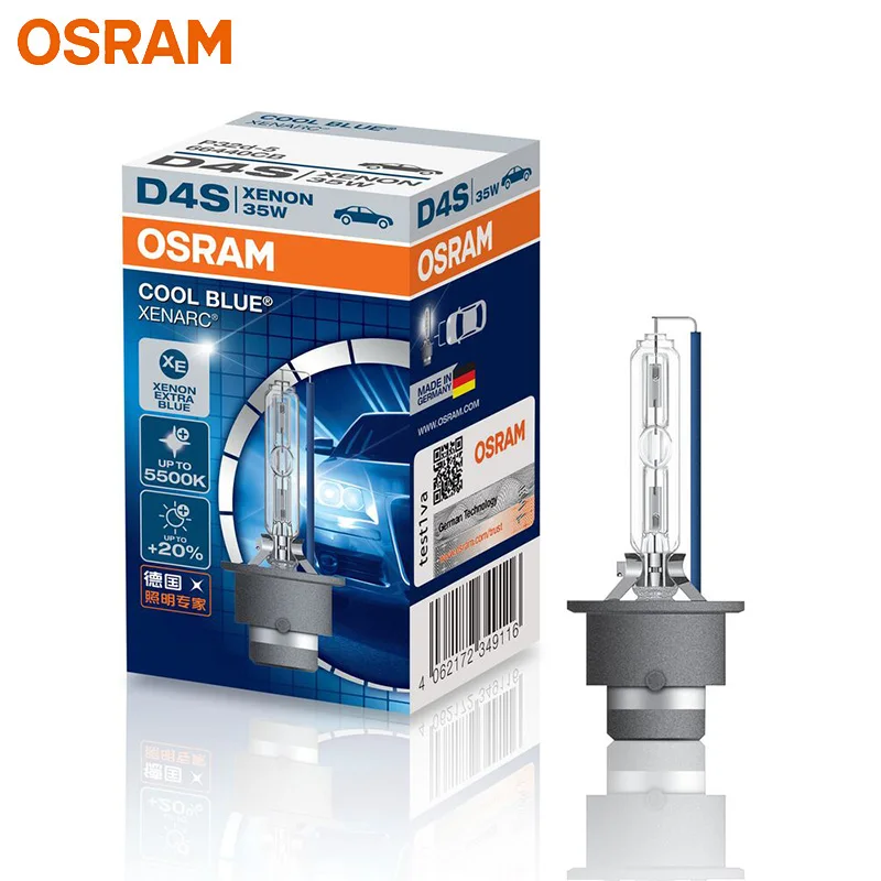 OSRAM Xenon D4S Cool Blue XENARC HID Car Headlight P32d-5 5500K Cool White 35W Bright Lamp Original Bulb Made In Germany 66440CB
OSRAM Xenon D4S Cool Blue XENARC HID Car Headlight P32d-5 5500K Cool White 35W Bright Lamp Original Bulb Made In Germany 66440CB