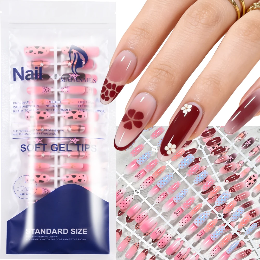 150Pcs Medium Oval Mixed Press on nails Retro Floral Polka Dots Bowknot Fake Nails Full Cover Acrylic Wearable False Nail Tips_#
150Pcs Medium Oval Mixed Press on nails Retro Floral Polka Dots Bowknot Fake Nails Full Cover Acrylic Wearable False Nail Tips_#