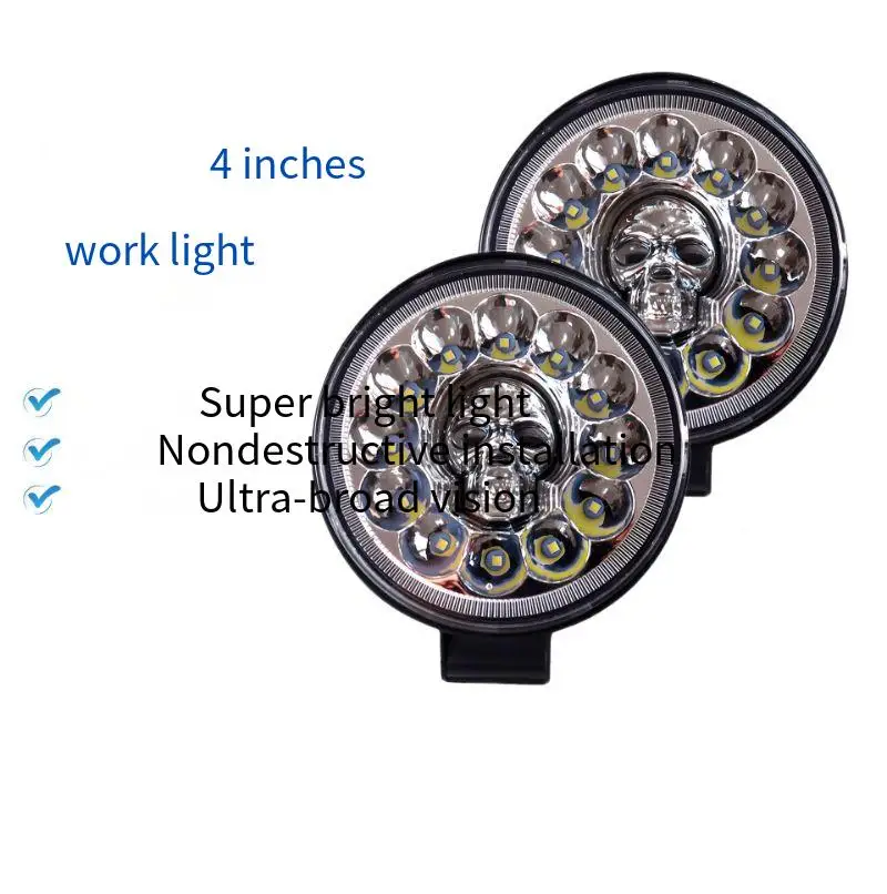 New Round Skull LED Work Light 12V 24V 16W 6000K for Off Road Car Roof Light with Strobe
New Round Skull LED Work Light 12V 24V 16W 6000K for Off Road Car Roof Light with Strobe