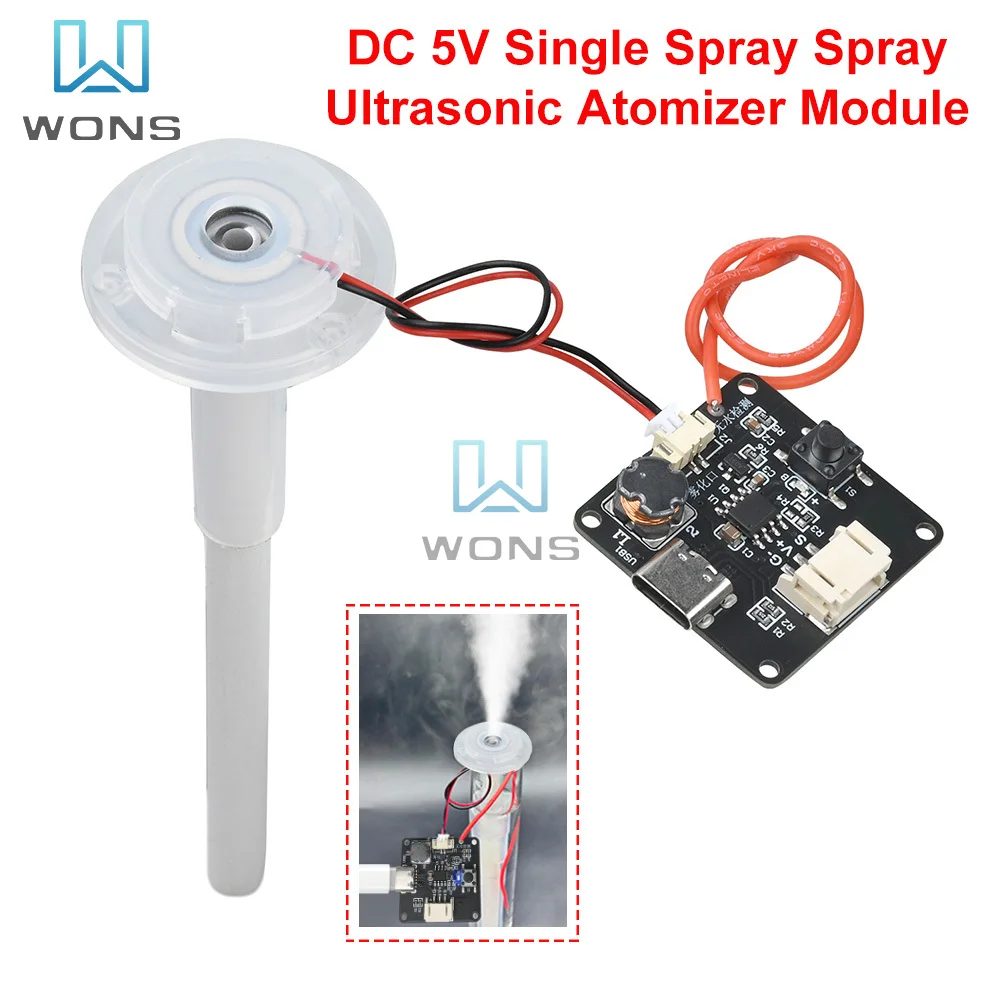 Humidifier Modulle DC 5V Single Spray Ultrasonic Atomizer Humidifier Module Mist Maker and Driver Circuit Board Type C
Humidifier Modulle DC 5V Single Spray Ultrasonic Atomizer Humidifier Module Mist Maker and Driver Circuit Board Type C