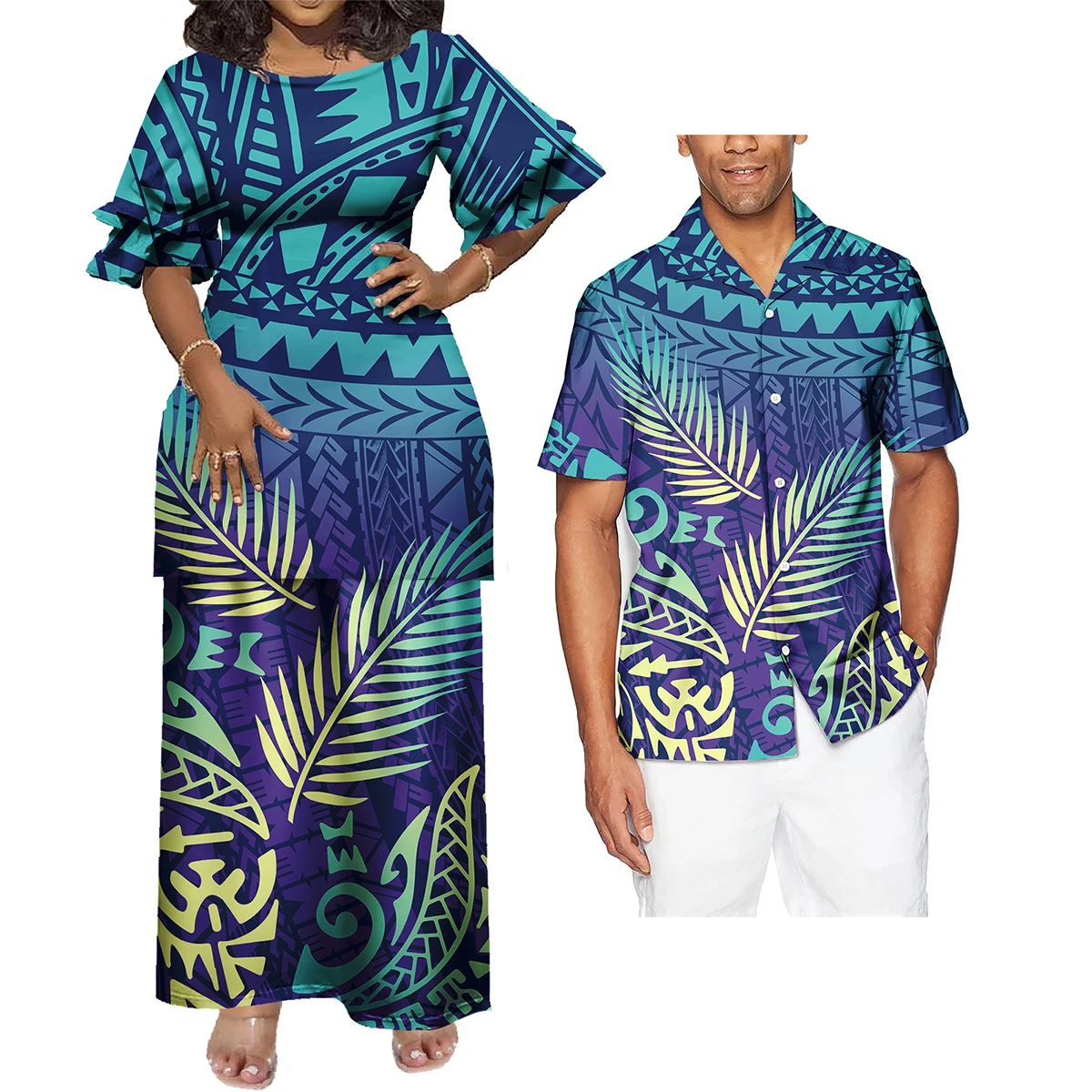 Custom Polynesia Design Puletasi Set Plus Size Ladies Long Maxi Two-Piece Skirt Casual 2pcs Dress with Pattern Decoration
Custom Polynesia Design Puletasi Set Plus Size Ladies Long Maxi Two-Piece Skirt Casual 2pcs Dress with Pattern Decoration