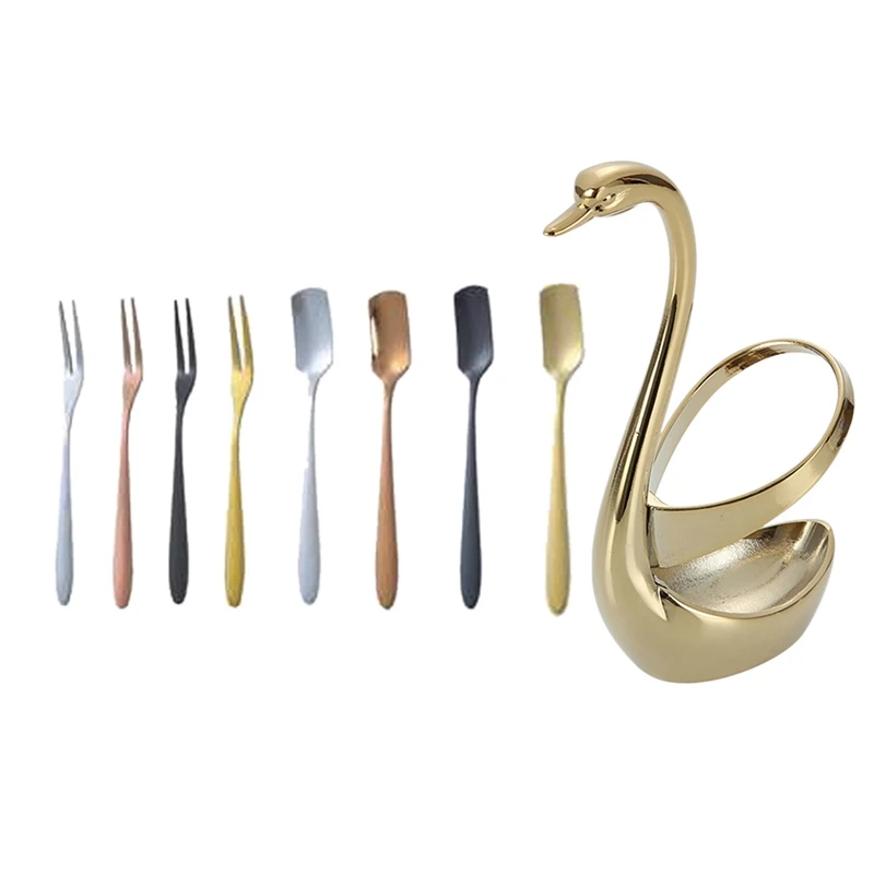 Stainless Steel Fork Spoon Holder Golden Swan Spoon Holder Tableware Coffee Spoon Fork Tableware With Spoon And Fork
Stainless Steel Fork Spoon Holder Golden Swan Spoon Holder Tableware Coffee Spoon Fork Tableware With Spoon And Fork