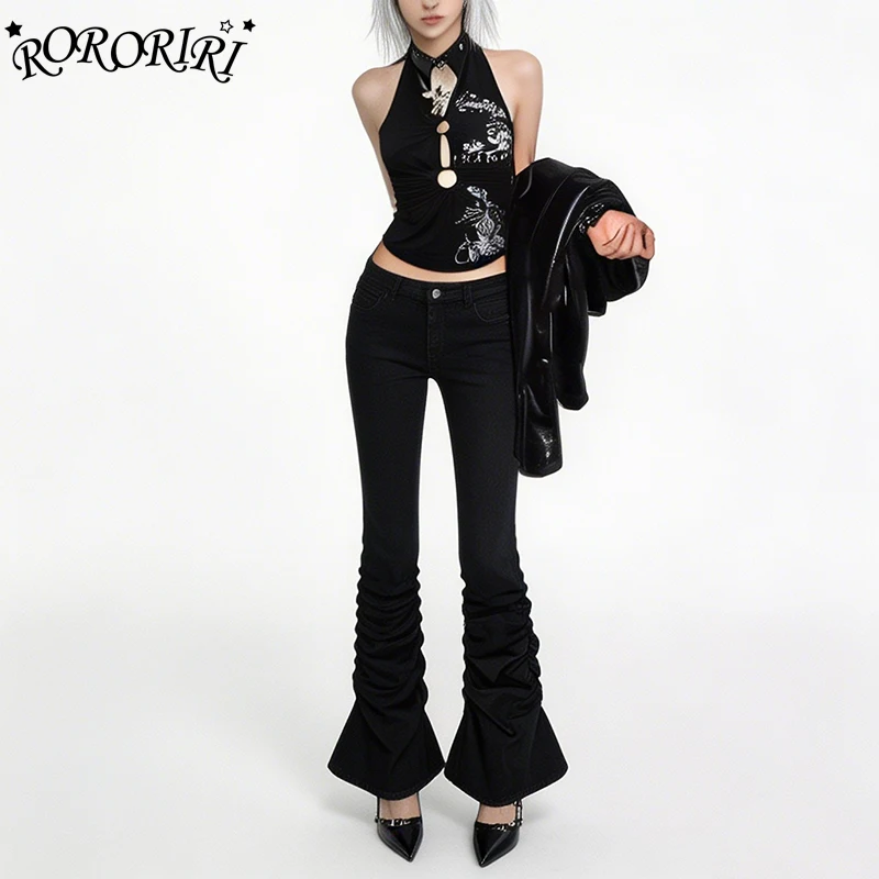RORORIRI Skinny Women Bootcut Jeans Punk Vintage Stretchy High Waist Shirred Flare Trousers Gyaru Gothic Alternative Clothes
RORORIRI Skinny Women Bootcut Jeans Punk Vintage Stretchy High Waist Shirred Flare Trousers Gyaru Gothic Alternative Clothes