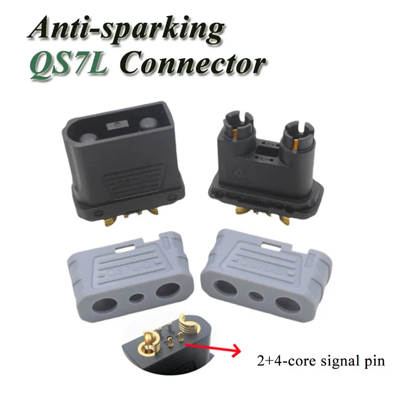 60A Anti-sparking QS7-L Plug Drone Model Aircraft Energy Storage Connector High Current Male Female Lithium Battery Terminal
60A Anti-sparking QS7-L Plug Drone Model Aircraft Energy Storage Connector High Current Male Female Lithium Battery Terminal