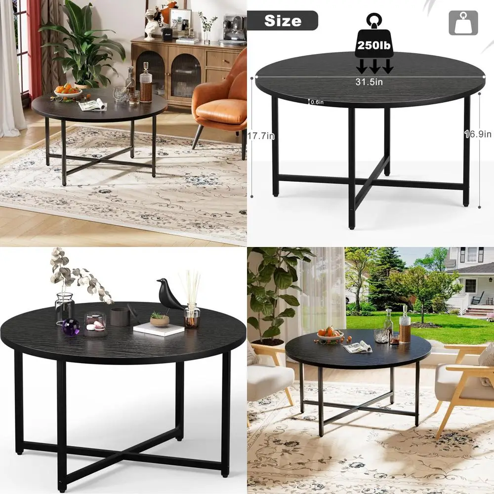 Современный черный круглый журнальный столик для улицы и помещения, высота 31,5 x 17,7, подходит для семьи и офиса
Современный черный круглый журнальный столик для улицы и помещения, высота 31,5 x 17,7, подходит для семьи и офиса