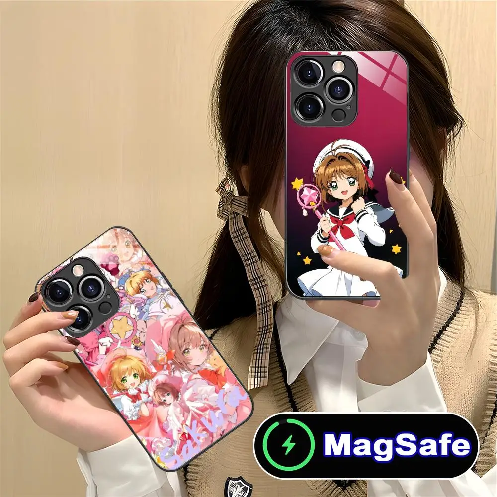 Чехол для телефона Cardcaptor Sakura Kinomoto для iPhone 16, 15, 14, 13, 12, 11 Pro Max Plus Mini MagSafe, стеклянный цветной чехол с принтом, красивый 
Чехол для телефона Cardcaptor Sakura Kinomoto для iPhone 16, 15, 14, 13, 12, 11 Pro Max Plus Mini MagSafe, стеклянный цветной чехол с принтом, красивый