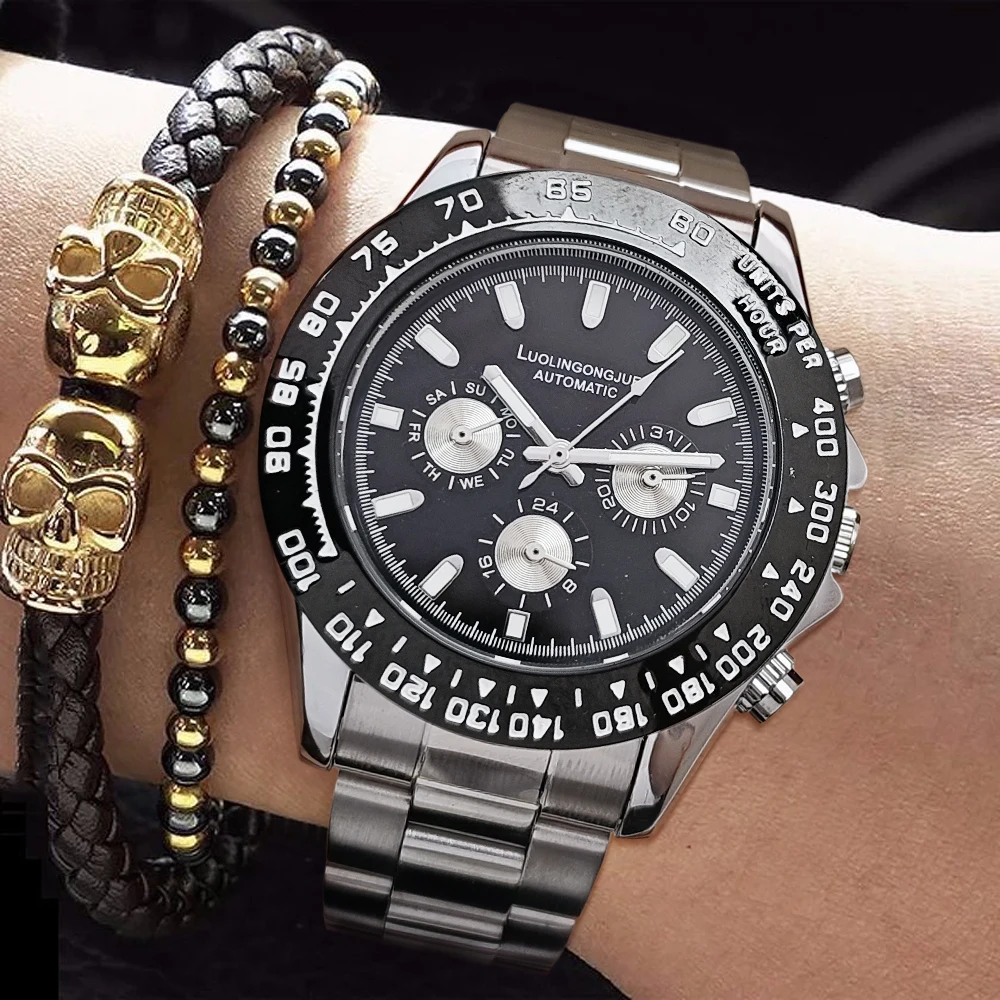 High-End Men's Luxury Mechanical Watch, Butterfly Clasp Stainless Steel Strap, Elegant Business Style High-End, Luxurious, Fashionable, Casual and Versatile Men's Watch, Fully Automatic Mechanical Watch
High-End Men's Luxury Mechanical Watch, Butterfly Clasp Stainless Steel Strap, Elegant Business Style High-End, Luxurious, Fashionable, Casual and Versatile Men's Watch, Fully Automatic Mechanical Watch