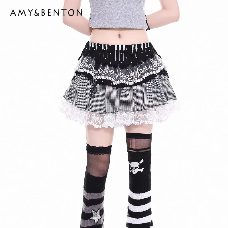 Original Design Y2K Splicing Lace Plaid Women's Skirt 2026 Spring Summer New High-waisted Versatile Puffy Cake Skirts Ladies
Original Design Y2K Splicing Lace Plaid Women's Skirt 2026 Spring Summer New High-waisted Versatile Puffy Cake Skirts Ladies