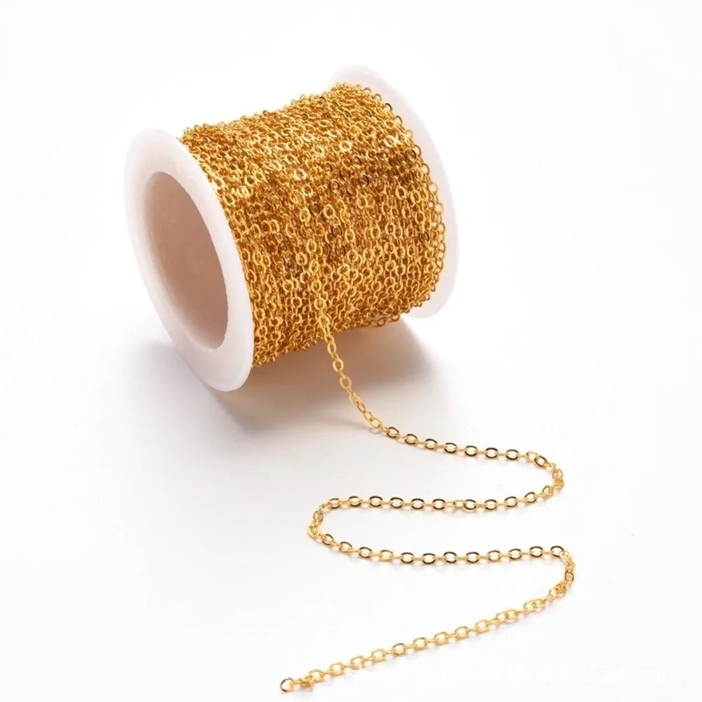 1Roll O Shape Cross Chains 10 Meters DIY Stainless Steel Chain 2mm DIY Collarbone Chain Bracelet For Necklace
1Roll O Shape Cross Chains 10 Meters DIY Stainless Steel Chain 2mm DIY Collarbone Chain Bracelet For Necklace